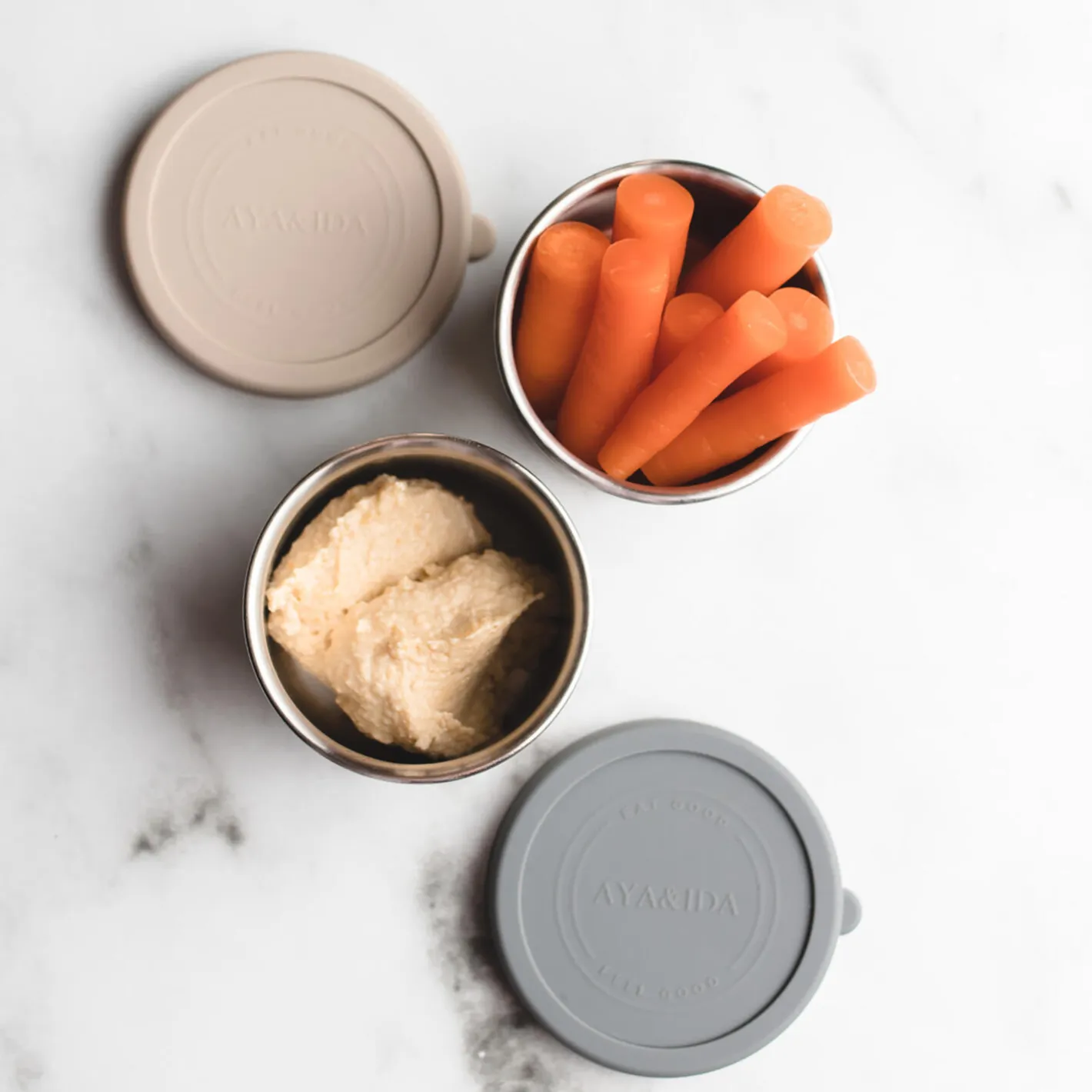 Best AYA&IDA Snack Container, dark grey/cream beige