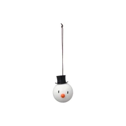 Hoptimist Snowman Ornament 2 pcs, white> Pynt