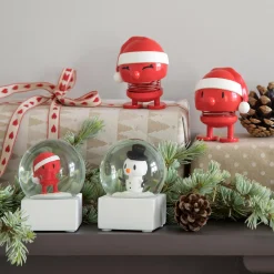 Hoptimist Snowman Snow Globe, white> Pynt