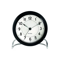 Arne Jacobsen Clocks Station bordur, sort> Ure