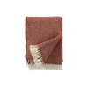 Klippan Yllefabrik Stella uld plaid, rust> Plaider