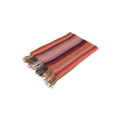 Geismars Væverier Stribet plaid, rød> Plaider
