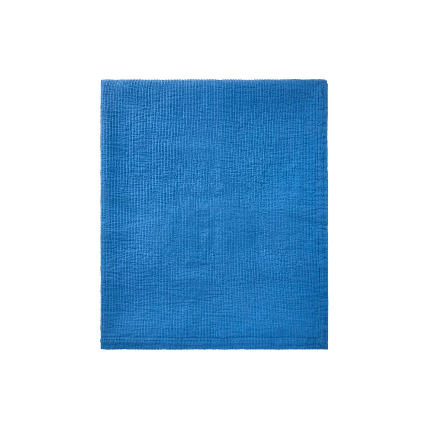 Discount Lexington Stribet, vendbart sengetæppe i økologisk bomuld, blue/white