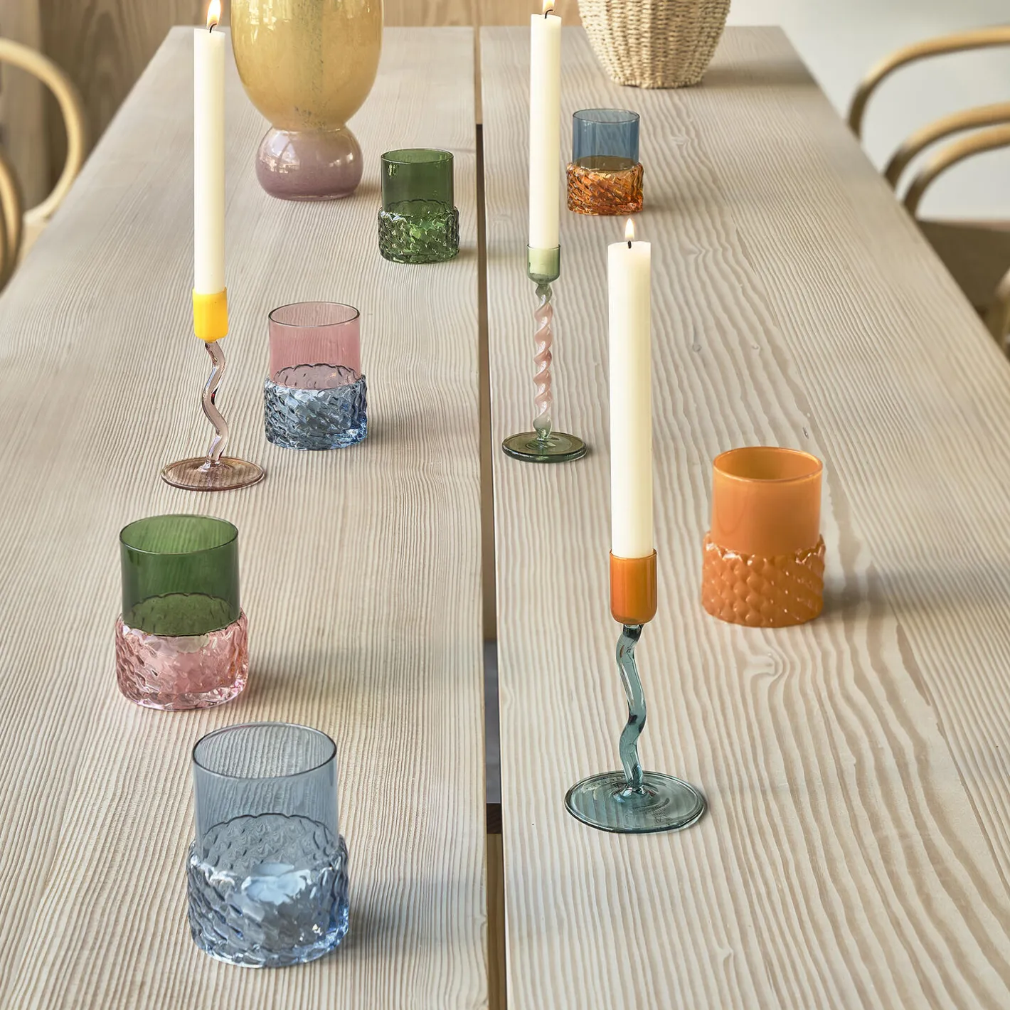 Hot Villa Collection Styles Fyrfadsstage, blå