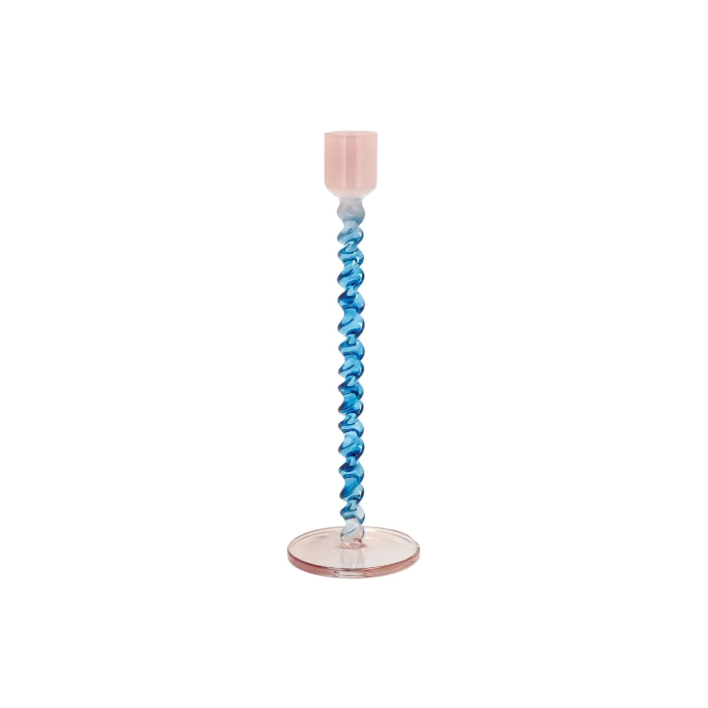 Clearance Villa Collection Styles glaslysestage, blue/rose