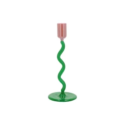 Sale Villa Collection Styles glaslysestage, green/rose gr&oslash;n/rosa