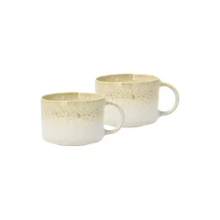 New Villa Collection Styles krus med hank 2 stk., creme/sand