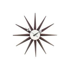 Vitra Sunburst vægur, walnut> Ure
