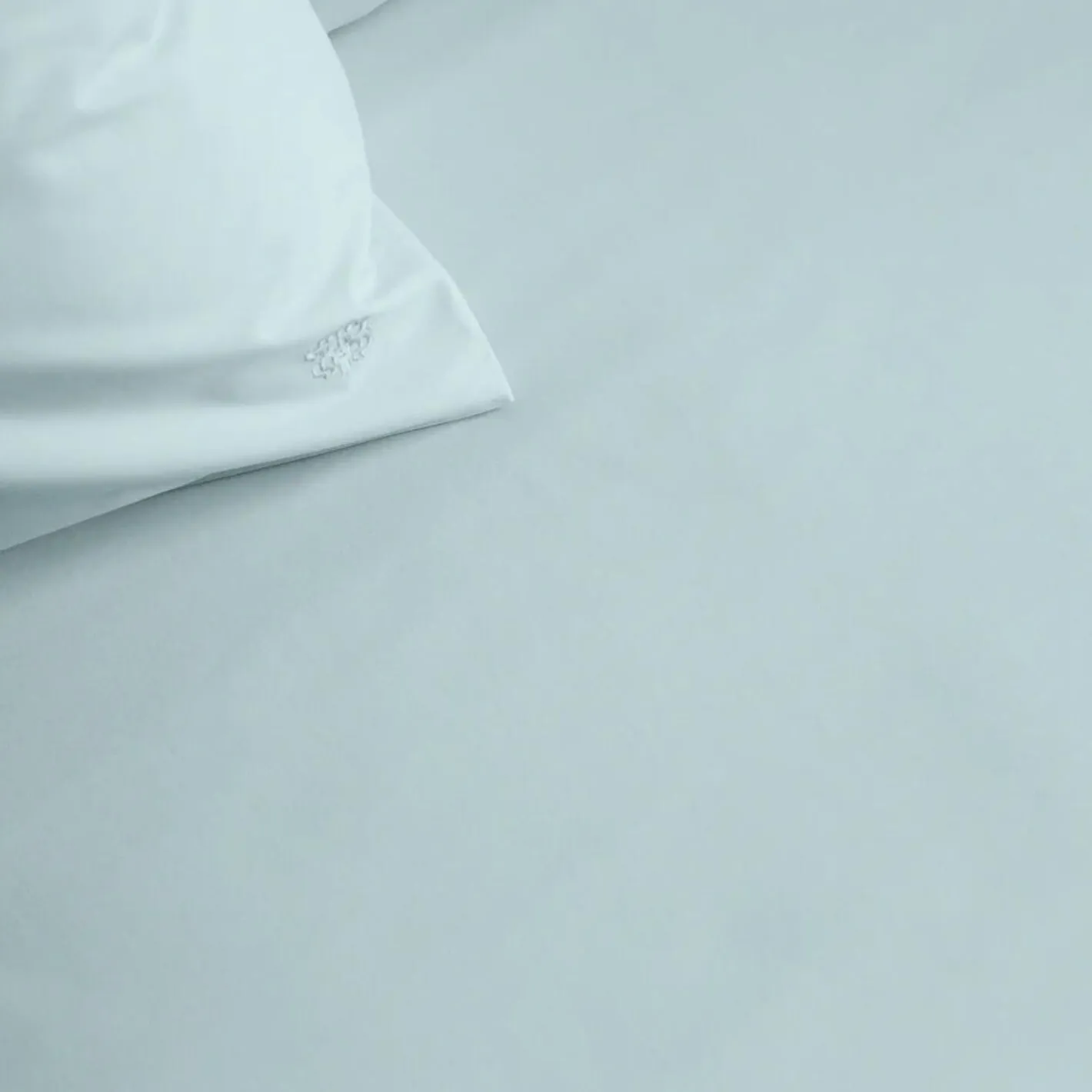 Hot Georg Jensen Damask SUPIMA PERCALE fladt lagen, minimal blue