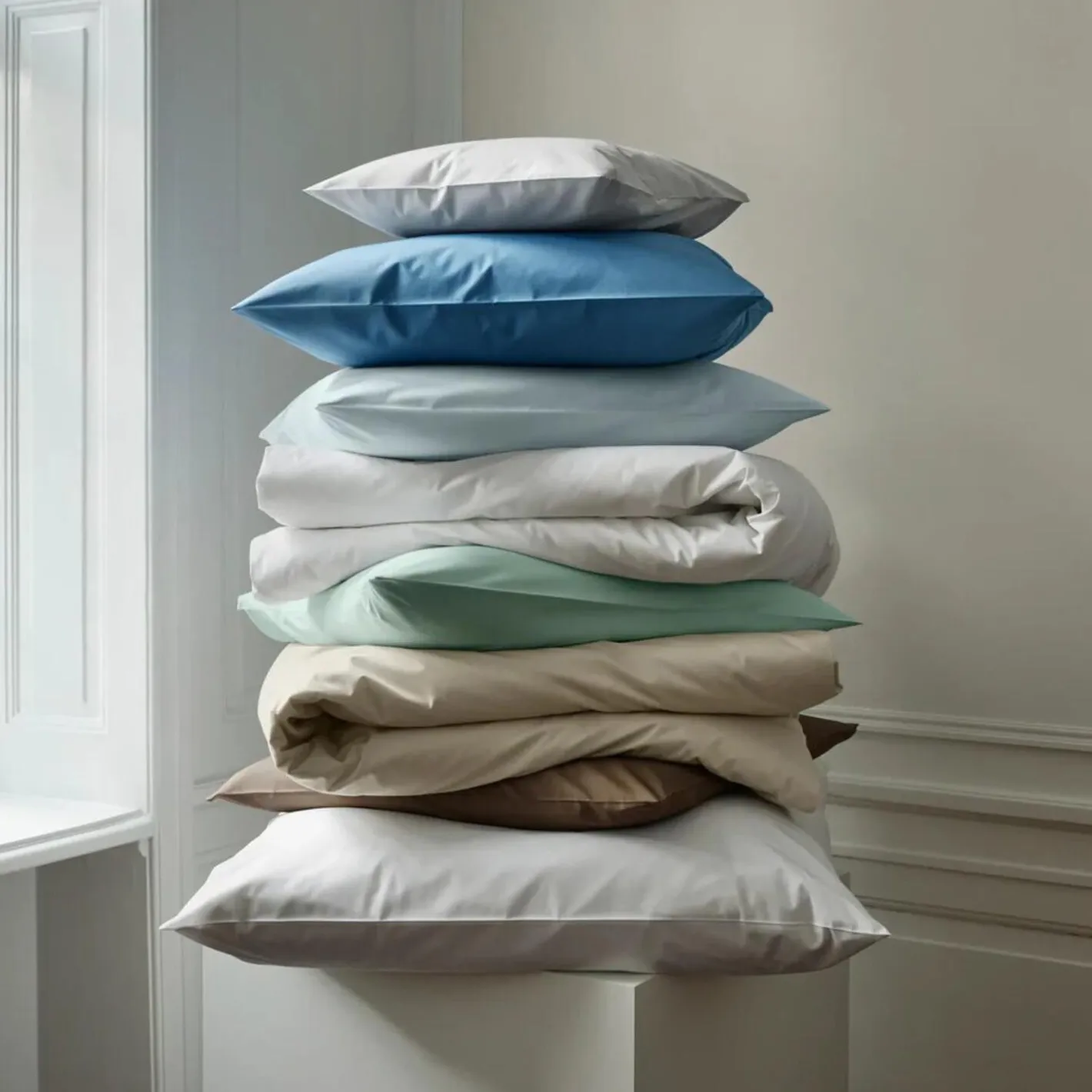 Clearance Georg Jensen Damask SUPIMA PERCALE sengetøj, bright blue