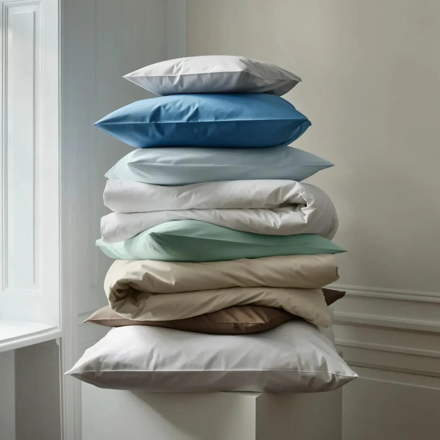 Clearance Georg Jensen Damask SUPIMA PERCALE sengetøj, minimal blue