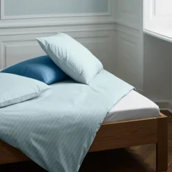 Outlet Georg Jensen Damask SUPIMA PINSTRIPE sengetøj, minimal blue