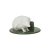 Dottir Nordic Design Sweet Stories Hedgehog lysestage, moss> Figurer & Glaskunst
