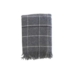 Online Klippan Yllefabrik Tartan plaid, dark grey