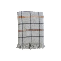 Clearance Klippan Yllefabrik Tartan plaid, light grey