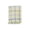 Klippan Yllefabrik Tartan plaid, off-white/mustard> Plaider