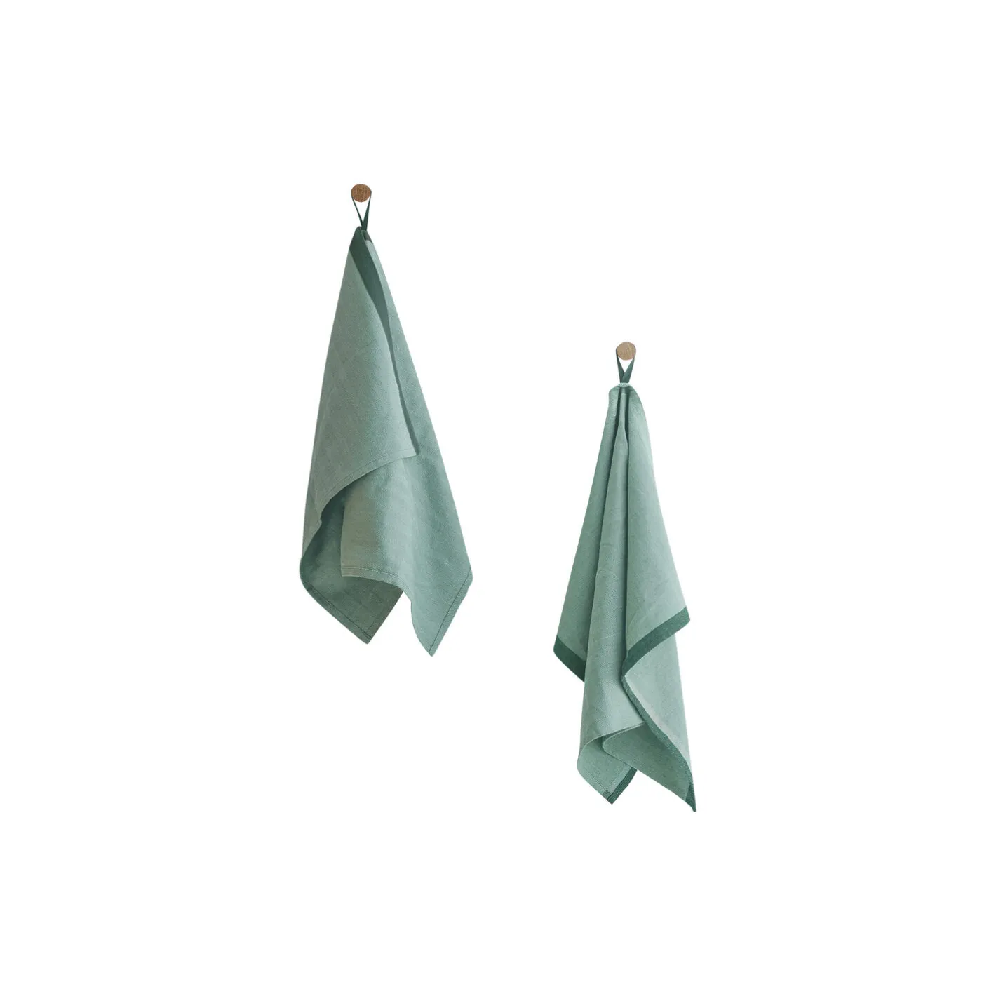 Sale EKTA Living Tea towel herringbone twill 2 stk., green/green