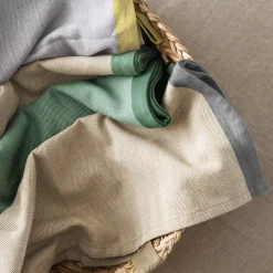 Sale EKTA Living Tea towel herringbone twill 2 stk., taupe/green