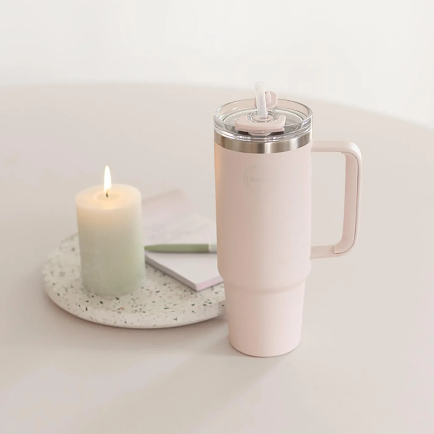 Outlet AYA&IDA Thermo Cup With Straw, soft rose