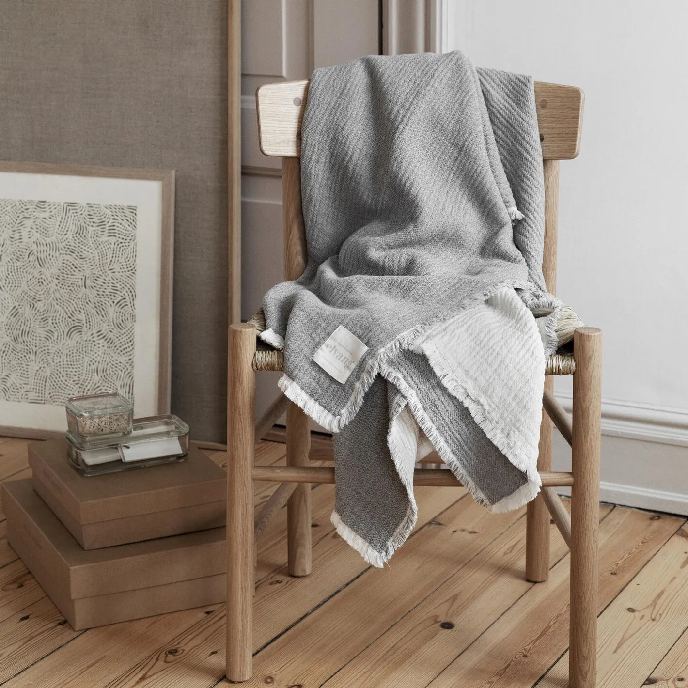 Sale ELVANG Thyme plaid, grey