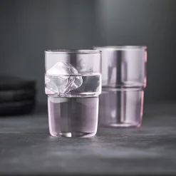 Outlet Lyngby Glas Torino drikkeglas 2 stk., pink