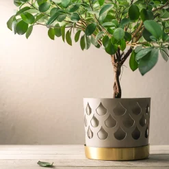 Discount Klong Trio Drop Flowerpot Medium beige