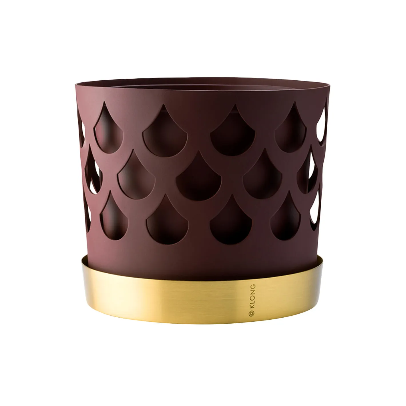 Discount Klong Trio Drop Flowerpot Medium dark red