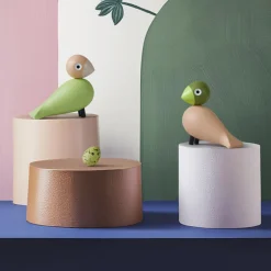 Kay Bojesen Denmark Turtelduer lys gr&oslash;n/rosa