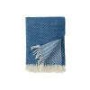 Klippan Yllefabrik Velvet uld plaid, petrol> Plaider