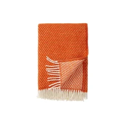 Klippan Yllefabrik Velvet uld plaid, rust> Plaider