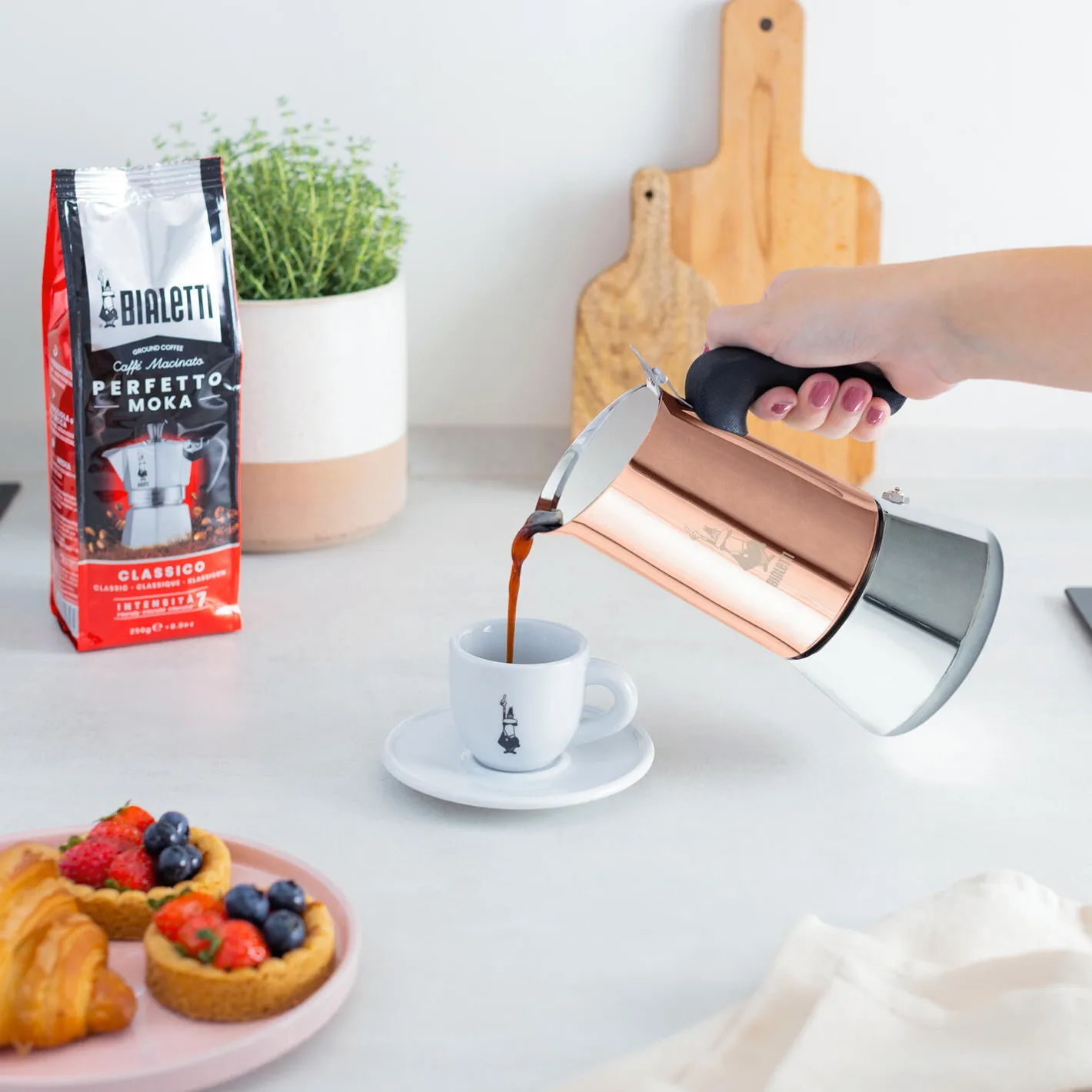 New Bialetti Venus espressokande 4 kopper, kobber
