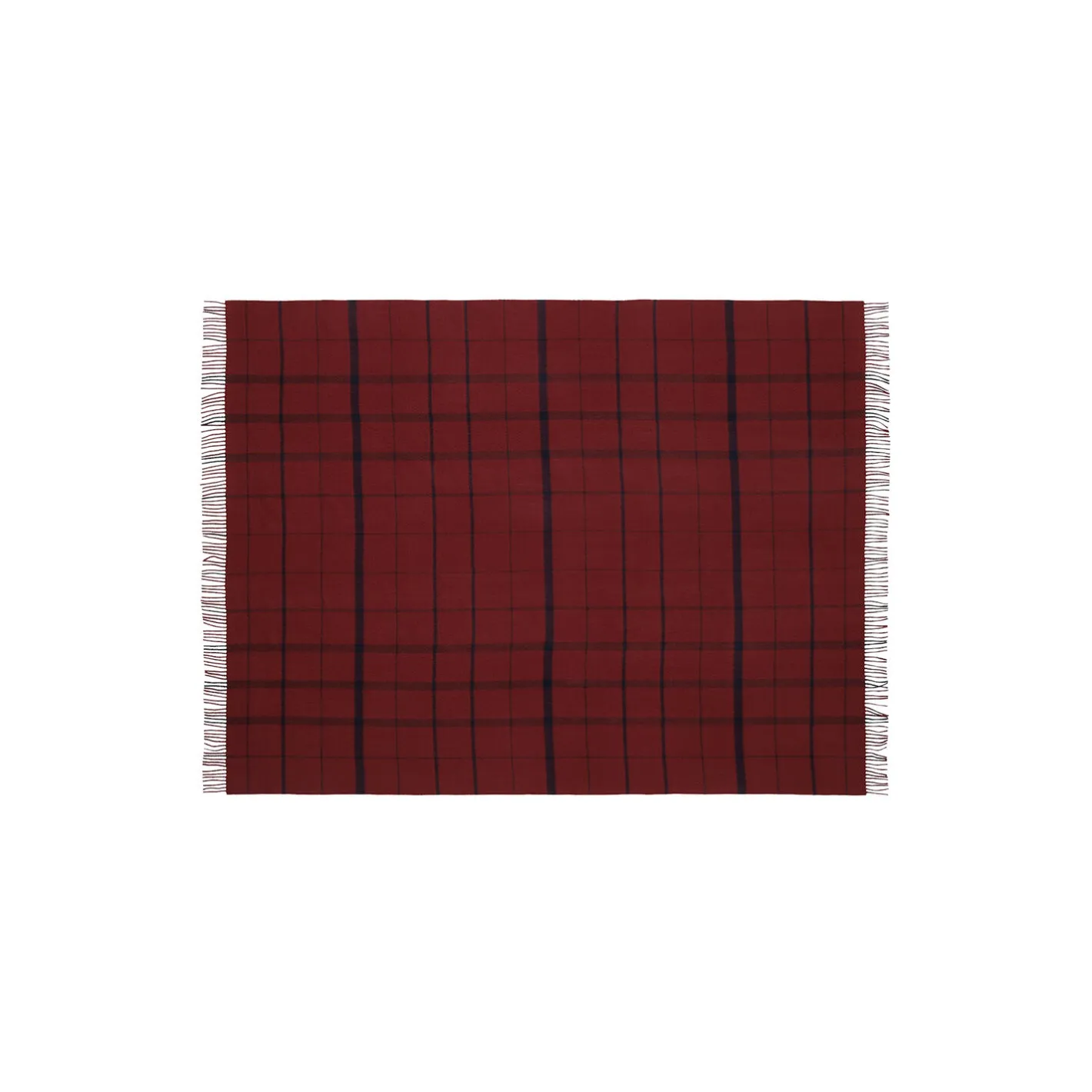 Silkeborg Uldspinderi Warp and Weft plaid, 02102 embrace - beetroot/midnight> Plaider