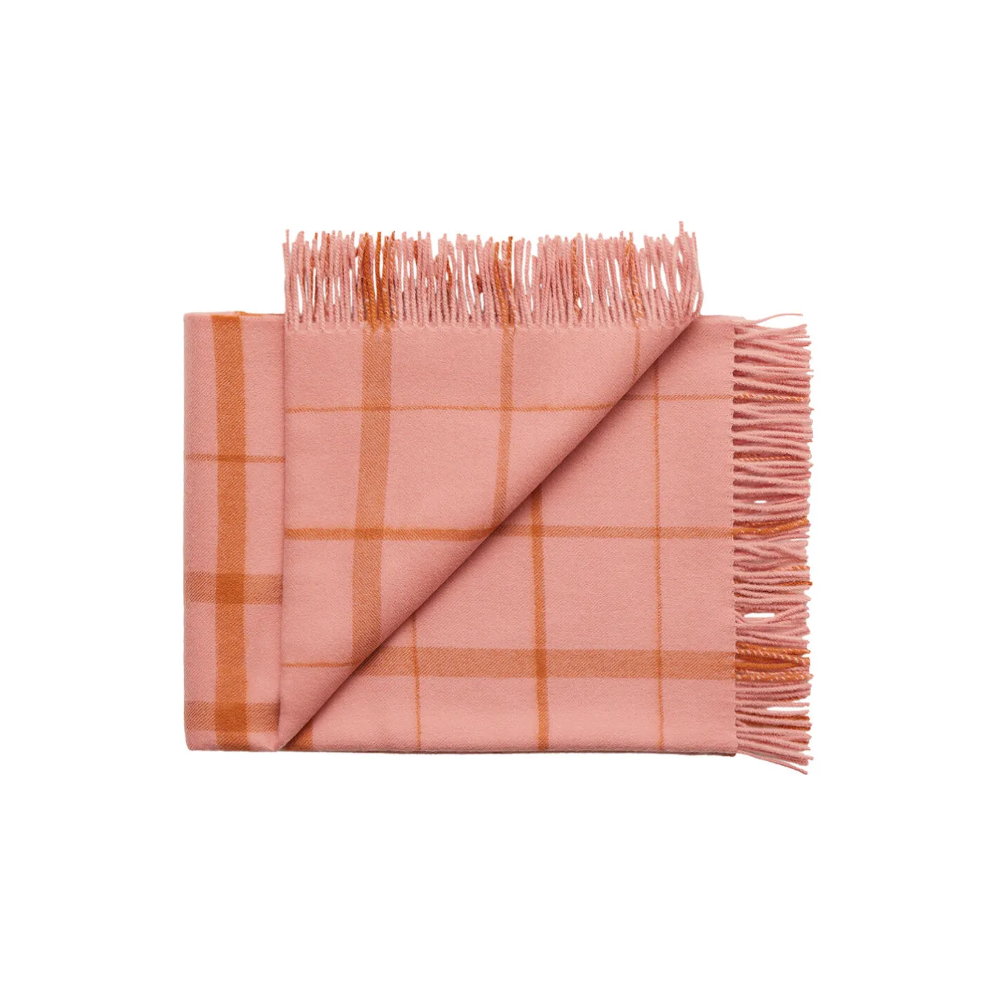Silkeborg Uldspinderi Warp and Weft plaid, 02103 love - coral/amber 02103 love coral/amber