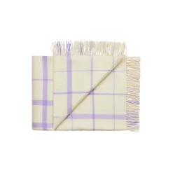 Discount Silkeborg Uldspinderi Warp and Weft plaid, 02106 vibrant - raw white/lilac 02106 vibrant raw white/lilac