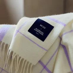 Discount Silkeborg Uldspinderi Warp and Weft plaid, 02106 vibrant - raw white/lilac 02106 vibrant raw white/lilac