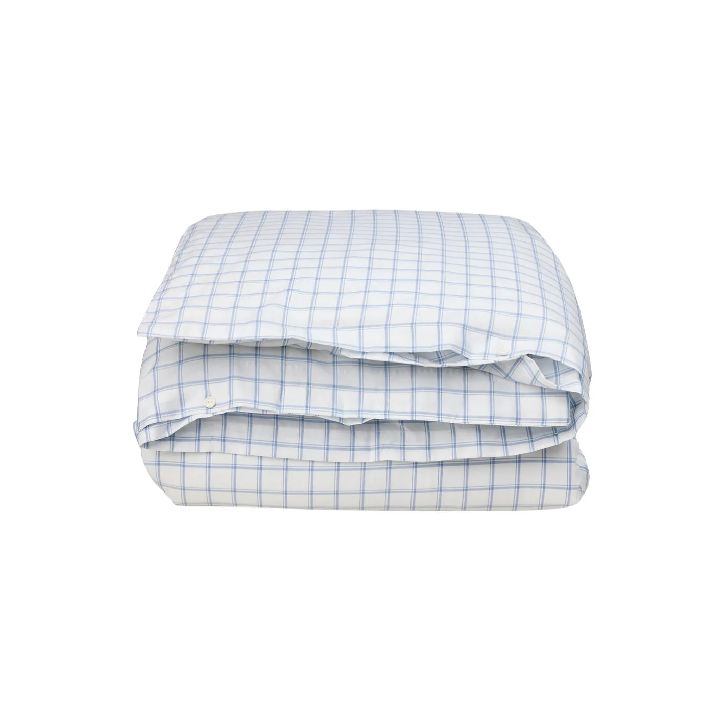 Best Lexington White/Blue Check Lyocell/Cotton Oxford Bed Set, white/blue