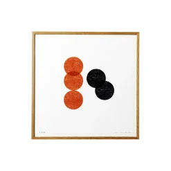 MOTARASU WOOD WORKS 4 black & red print> Plakater & Rammer